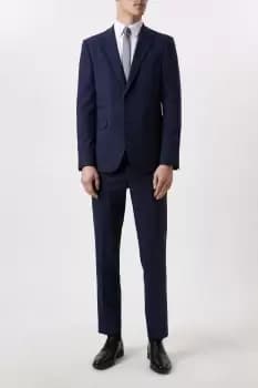 Image of Plus And Tall Tailored Fit Navy Marl Suit Jacket