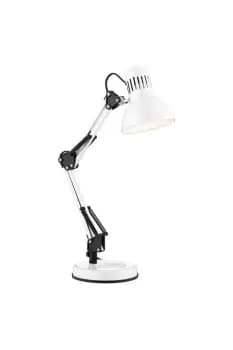 Image of Desk Partners 1 Light Adjustable Desk Lamp White E27