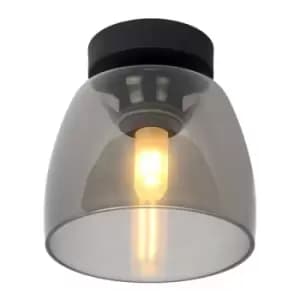 Image of Lucide TYLER - Flush Ceiling Light Bathroom - Ø16,1cm - 1xG9 - IP44 - Black