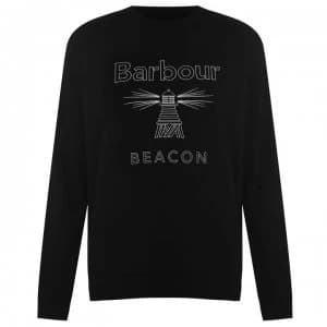Image of Barbour Beacon Rowan Crew Neck Sweatshirt - Black