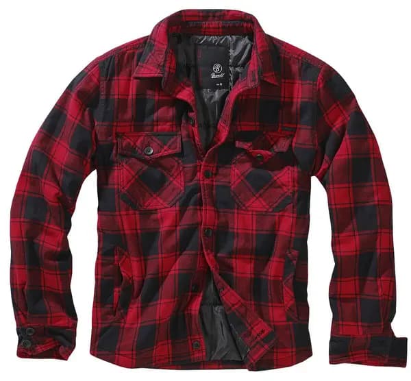 Image of Brandit Lumberjacket Between-seasons Jacket Black red 4XL Men