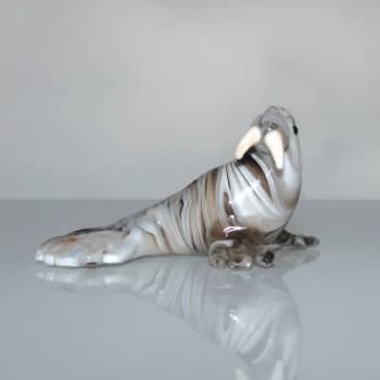 Image of Objets d'Art Miniature Glass Ornament - Walrus