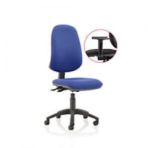 Image of Task Office Chair Eclipse XL III Lever Blue Fabric With Height Adjustable Arms