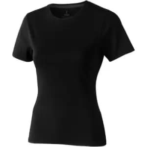 Image of Elevate Womens/Ladies Nanaimo Short Sleeve T-Shirt (XXL) (Solid Black)