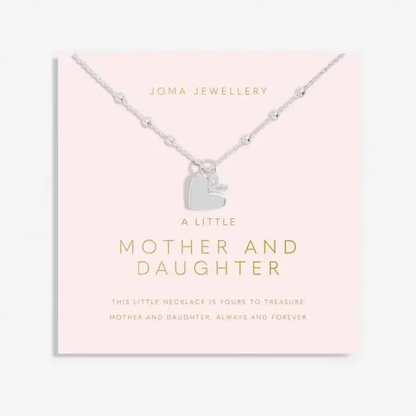 Image of Mother's Day A Little Mother Daughter Silver Plated Necklace 6929