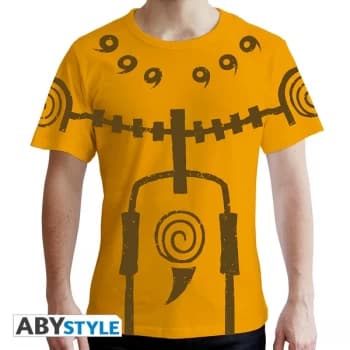 Image of Naruto Shippuden - Chakra Mode Mens Large T-Shirt - Yellow