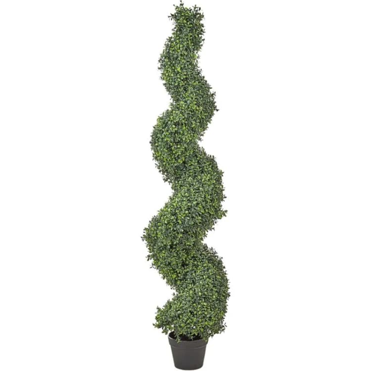 Image of Beliani Artificial Plant Buxus Spiral Tree 158cm Green