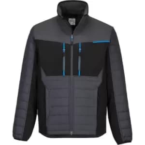 Image of Portwest WX3 Mens Hybrid Baffle Jacket Metal Grey 2XL