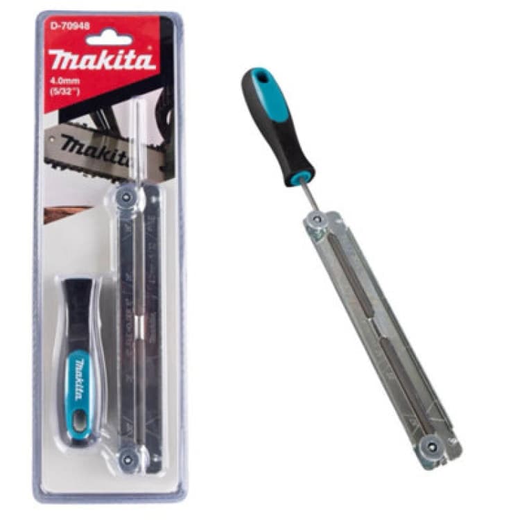 Image of Makita D-70948 4.0mm Chainsaw Chain Sharpening Round File & Guide Set
