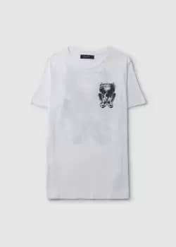 Image of Religion Mens Butterfly Skull T-Shirt In White