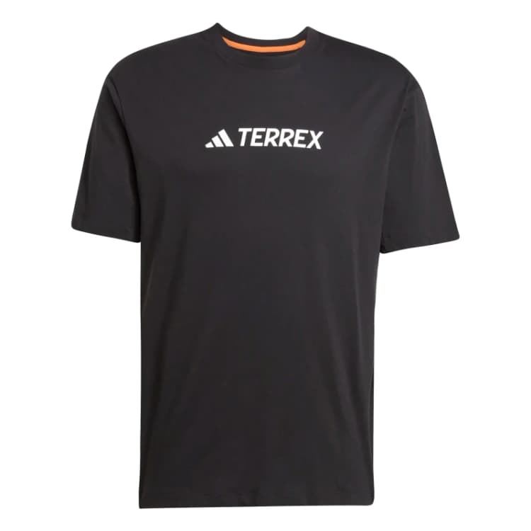 Image of adidas Terrex Classic Logo T-Shirt Mens Short Sleeve Performance T-Shirts S Black 44371103350