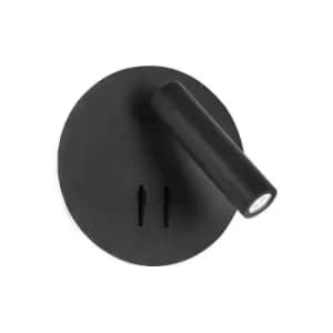 Image of Netlighting Merano Burlington Reading Light Sandy Black Steel, Aluminium Acrylic