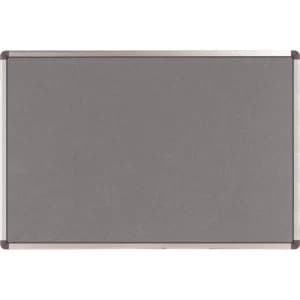 Image of Nobo Classic 1200 x 900mm Noticeboard with Grey Felt Surface Aluminium Frame and Wall Fixing Kit