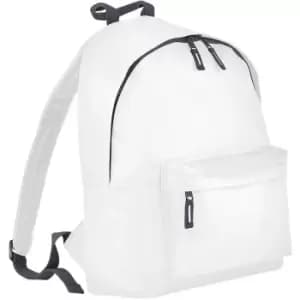 Image of Bagbase Junior Fashion Backpack / Rucksack (14 Litres) (One Size) (White/Graphite) - White/Graphite