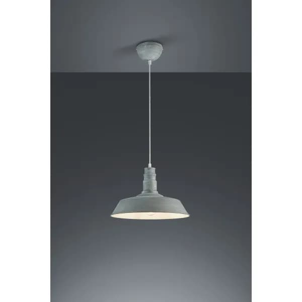 Image of Will Modern Dome Pendant Ceiling Light concrete look