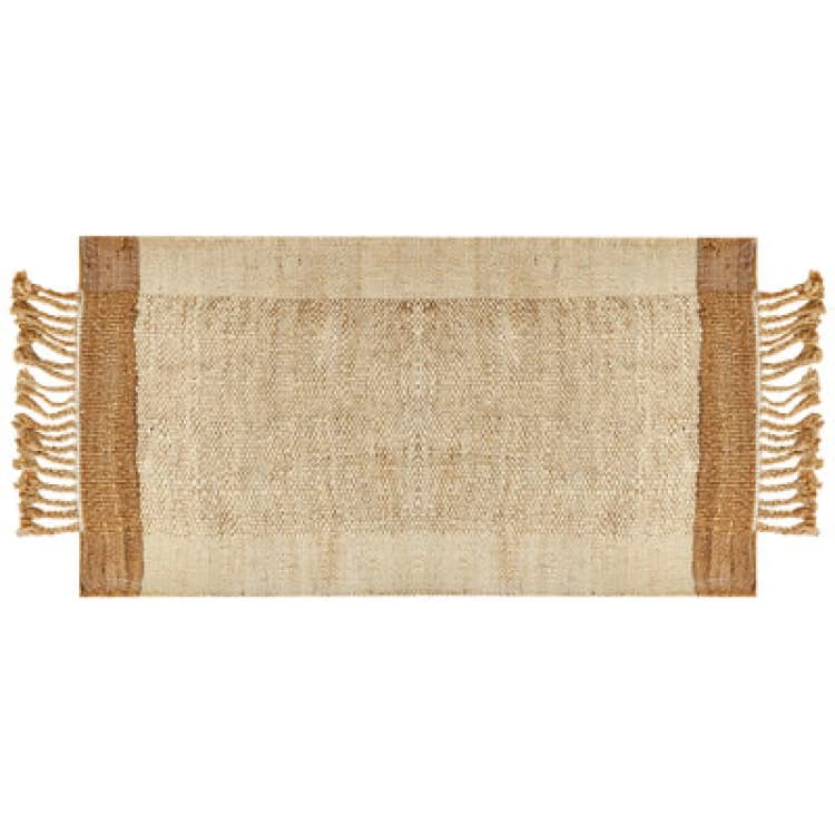 Image of Beliani Rug Dedemli Beige 80 X 150 Cm Jute