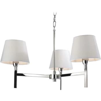 Image of Firstlight - Transition - 3 Light Multi Arm Ceiling Pendant Light Polished Stainless Steel, Cream, E14