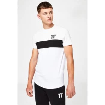 Image of 11 Degrees Triple Panel T Shirt - White