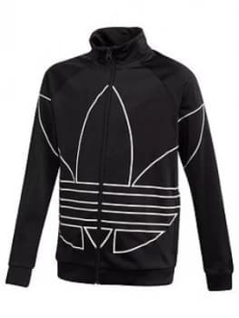 Image of Boys, adidas Originals Big Trefoil Track Top - Black, Size 11-12 Years
