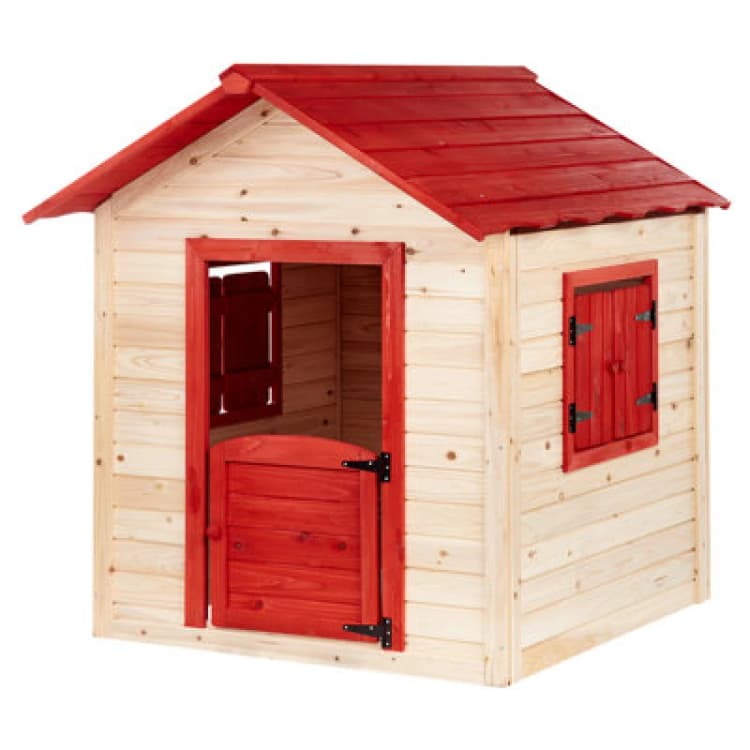 Image of Beliani Garden Playhouse Pelopio Fir Wood Light Brown