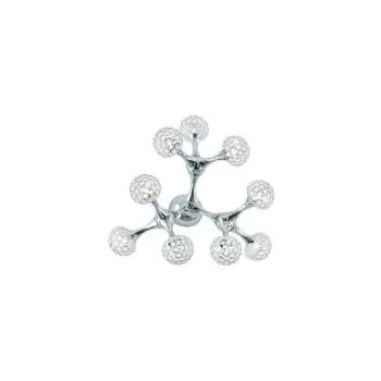 Image of Ideal Lux Nodi Crystal - 9 Light Medium Ceiling Flush Light Chrome, Crystal, G9