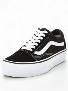 Image of Vans Old Skool Platform Black White Size 3 Women