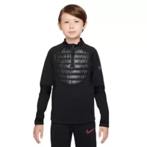 Image of Nike Childrens/Kids Academy Winter Warrior Therma-Fit Top (L) (Black)