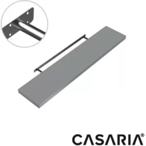 Image of Floating Shelves Shelf Including Bracket Wall Shelving Living Room Kitchen Black White Grey Oak High Gloss Matt 50 70 90 110cm 50cm grau (de)