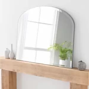 Image of Yearn Mirrors Yearn Delicacy Mantle Mirror Silver Bevelled 91 X 69cm