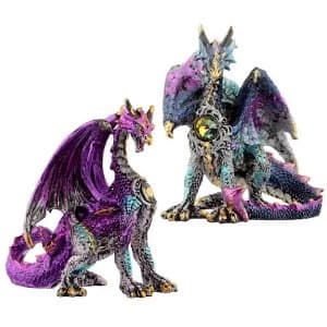 Image of Crystal Shield Dark Legends Dragon (Pack Of 4) Figurine