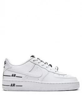 Image of Nike Air Force 1 Lv8 3 Junior Trainers - White/Black