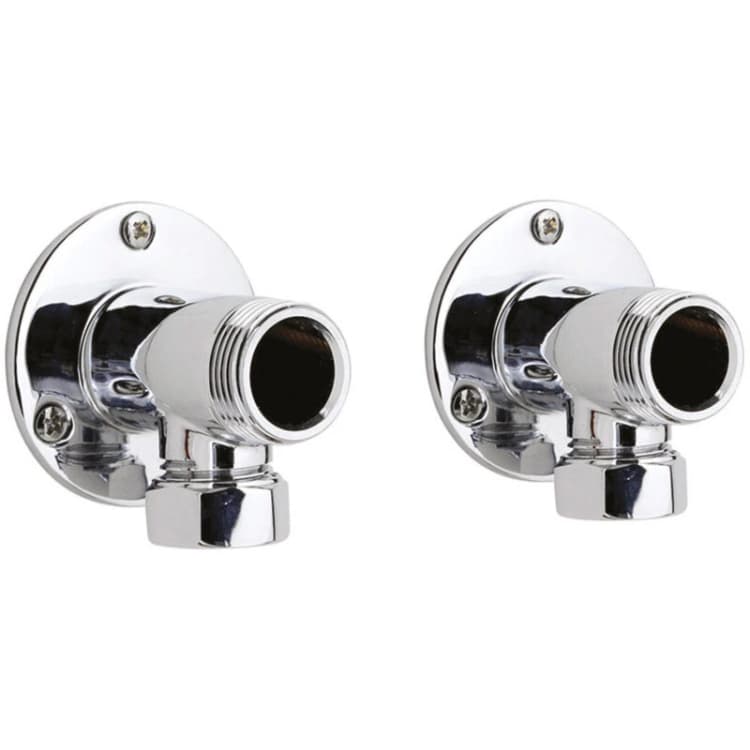 Image of ULTRA Ultra - Nuie Chrome Back Plate Elbow Unions - A312 a312