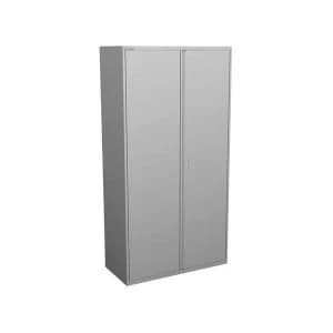 Image of Bisley Two Door Steel Storage Cupboard 914x470x1970 1985mm with 4 Shelves Grey
