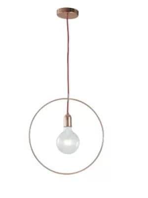 Image of FRIDA Wire Frame Pendant Ceiling Light Pink Gold 40cm