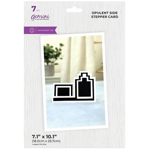 Image of Gemini Dimensionals Shaped Card Die Set Opulent Side Stepper Card Set of 7