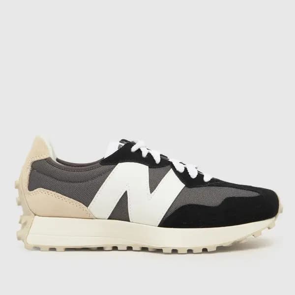 Image of New Balance 327 trainers in Black & white Black/white UK 6