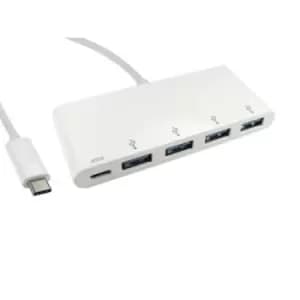 Image of Cables Direct USB3C-HUB4BPWPD interface hub USB 3.2 Gen 1 (3.1 Gen 1) Type-C 5000 Mbps White