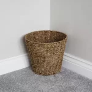 Image of JVL Seagrass Round Bin Natural