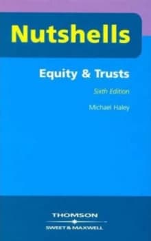 Image of Equity and Trusts in a Nutshell by Michael a Haley and Angela Sydenham Book