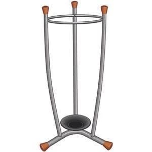 Image of Original Umbrella Stand with Removable Drip Tray Metal Finish Wood Trim 15 Umbrellas