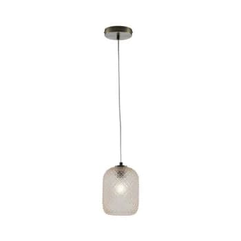 Image of Fan Europe Lighting - Fan Europe ASHFORD Dome Pendant Ceiling Light Amber 15x20cm