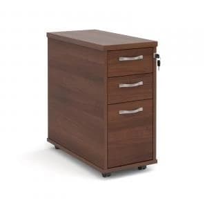 Image of Tall Narrow Mobile Pedestal Walnut