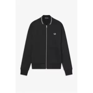 Image of Fred Perry Zip Through Sweatshirt - Black
