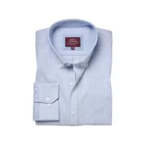 Image of Brook Taverner Mens Lawrence Oxford Formal Shirt (48) (Sky Blue Stripe)
