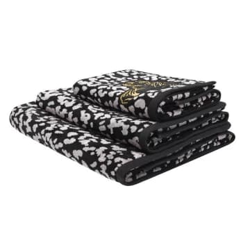 Image of Biba Biba Tiger Embroidered Towel - Tiger Black