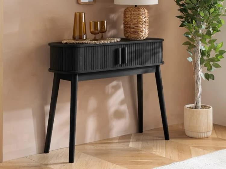 Image of Birlea Black Console Table Axel Birlea Black