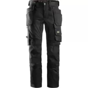 Image of Snickers Workwear Black All-Round Stretch Trousers (Waist: 31" , Leg: 32 Inch)