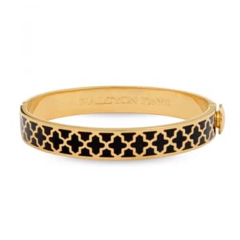 Image of 1cm Agama Black & Gold Hinged Bangle