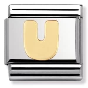 Image of Nomination CLASSIC Gold Letters U Charm 030101/21