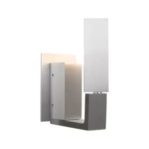Image of Rajka LED Integrated LED Wall Light Aluminum Brushed, Glass Matt